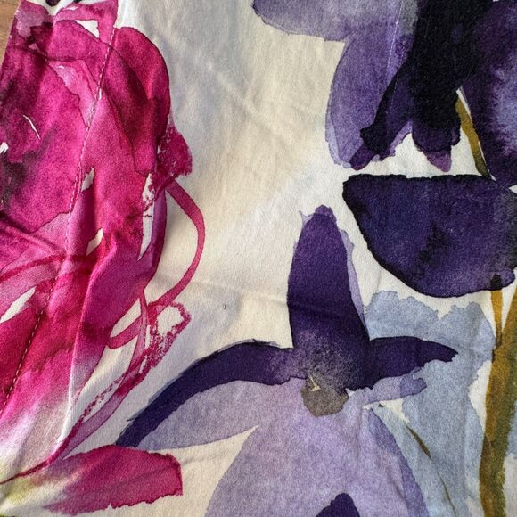 Bluebellgray Floral Watercolor Taransay Cotton Euro Pillow Sham 30x30" Square - Picture 6 of 8